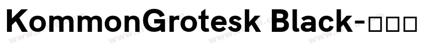 KommonGrotesk Black字体转换